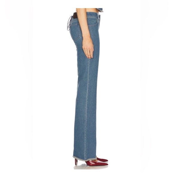 Denim Lace-Up Halter set , top and jeans
